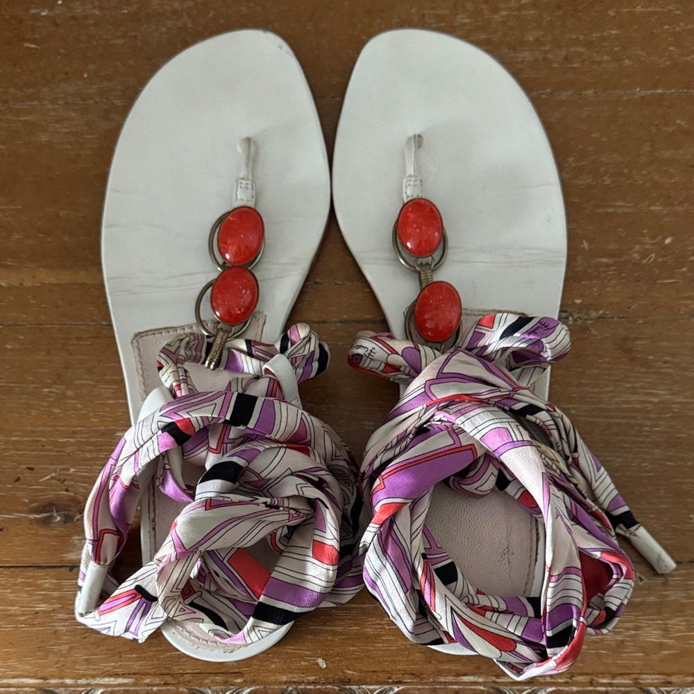 Pre-owned Authentic Emilio Pucci sandals size 38 1/2
